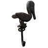 Brown Pelican Single Wall Hook Cast Iron 7.5 Inches