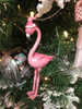 Kurt Adler Millennial Pink Flamingos in Santa Hats Holiday Ornaments Set of 2