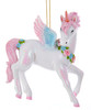 Kurt Adler Magical White and Pink Unicorn Christmas Holiday Ornament Resin