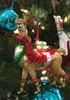 Jolly Llama in Santa Hat Christmas Holiday Ornament Glass 5 Inches