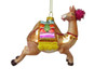 Camel with Rainbow Blanket Christmas Holiday Ornament Glass