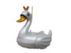 Swan With Golden Crown Pool Float Christmas Holiday Ornament Glass