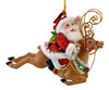 Katherine's Collection Santa Riding Reindeer Christmas Holiday Ornament