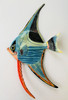 Blue Orange White Angel Fish Hanger Wall Decor 12ANGW07 Resin