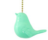 Teal Blue Bird Ceiling Fan Light Dimensional Pull Resin