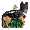 K-9 Police Dog German Shepard Christmas Holiday Ornament Glass