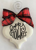 Happy Holidays Buffalo Plaid Christmas Holiday Ornament Porcelain