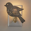 Bird Shape Distressed Galvanized Laser Cut Metal Electric Night Light