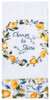 Zest of Happy Choose to Shine Yellow Lemon Kitchen Tea Towel