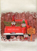 Merry Christmas Gnomes in Red Truck Microfiber Waffle Weave Kitchen Dish Towel