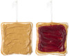 Sliced Toast with Peanut Butter and Jelly Christmas Holiday Ornaments Set of 2