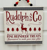 Rudolph and Co Fine Reindeer Treats Holiday Wood Door Hanger 11.75 Inches
