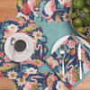 Flamingo Lagoon Print Placemats Set of 4 Quilted Cotton
