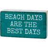 Beach Days are the Best Days Block Sign Wood Teal Blue Tier Tray Shelf Sitter