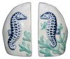 Seahorse Salt and Pepper Shakers and Cotton Kitchen Dish Towel Bundle