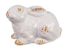 Porcelain Bunny Rabbit Tier Tray Figurine Distressed Finish