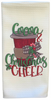Cocoa and Christmas Cheer Holiday Microfiber Waffle Weave Kitchen Dish Towel
