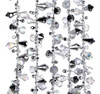 Kurt Adler Iridescent Ice Silver Bead  Holiday Garland 108 Inches
