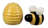 Honey Bee and Hive Kitchen or Dining Salt and Pepper Shakers Painted Ceramic