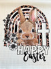 Brown Bunny Happy Easter Microfiber Waffle Weave Kitchen Dish Towel