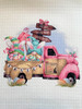 Pink Truck Happy Easter Microfiber Waffle Weave Kitchen Dish Towel