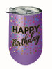 Happy Birthday Stainless Wine Tumbler With Lid 14 Ounces