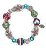 Gingerbread Friends Holiday Rhinestone Glass Beaded Kate Macy Stretch Bracelet