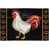 Sunrise Rooster Crack of Dawn 30 X 20 Inch Area Accent Washable Rug