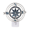 Compass Night Light Electric 7 Watt Blue and Silver