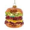 Double Cheeseburger Christmas Holiday Ornament Glass Kurt Adler