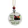 Santa How Much Do You Already Know Bad Mood Kitty Cat Christmas Ornament Wood