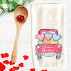 Grandma's Sweethearts Candy Hearts Customizable Waffle Weave Kitchen Dish Towel