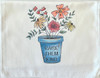 Raise Them Kind Pot Full of Flowers Microfiber Waffle Weave Kitchen Dish Towel