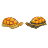 Yellow Sea Turtle Treasure Boxes with Lift Off Lid 6.5 Inches Set of 2
