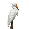 White and Yellow Egret Heron Shore Bird Coastal Wall Decor 20 Inches