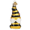 Bee Happy Gnome Old World Christmas Holiday Ornament Glass