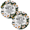 I Swear At Lot I'll Try To Do Better Funny Coasters for Car Cup Holders Set of 2