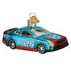 Racing Sports Car Old World Christmas Holiday Ornament Glass