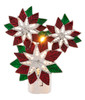 Poinsettia Flowers Night Light 7 Watt Replacement Bulb Christmas Red and Green