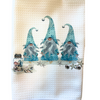 Gnomes Collecting Shells Coastal Microfiber Waffle Weave Kitchen Dish Towel