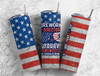 Fireworks Director See Me Running Patriotic USA 20 Oz Metal Tumbler w/Lid Straw