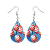 Patriotic Balloons USA Flag 4th of July Teardrop Earrings