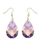 Purple Pink Jellyfish and Shells Teardrop Earrings 1.5 Inch Dangle Pierced Ears