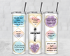 Be Still and Know Bible Verses 20 Oz Skinny Metal Tumbler w/Lid and Straw