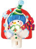 Wintry Fun Whimsical Snowman with Mittens Night Light Midwest CBK