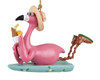 Pink Flamingo on Surfboard 3.75 Inch Resin Christmas Holiday Ornament