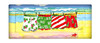 Coastal Holiday Christmas Beach Swim Trunks Tray