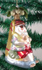 Santa Under a Palm Tree Christmas Holiday Ornament