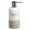 Dragonfly on White Ceramic Bathroom Lotion Soap Pump