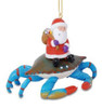 Santa Riding Maryland Blue Crab Christmas Holiday Ornament